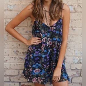 Show Me Your Mumu Talking Tulips Circus Mini Dress Small. Retail $140 Worn 1X